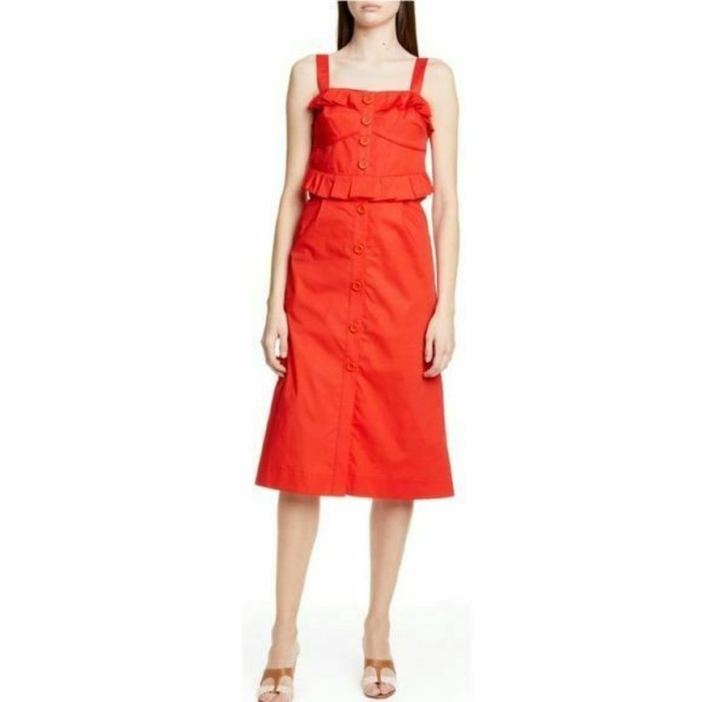 Sea New York Button‎ Front Corset Midi Dress Sz 2